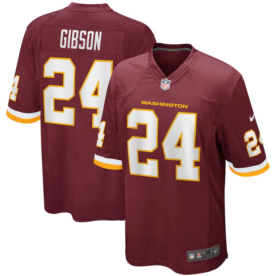 Men Washington Redskins 24 Antonio Gibson Nike Burgundy Game NFL Jersey